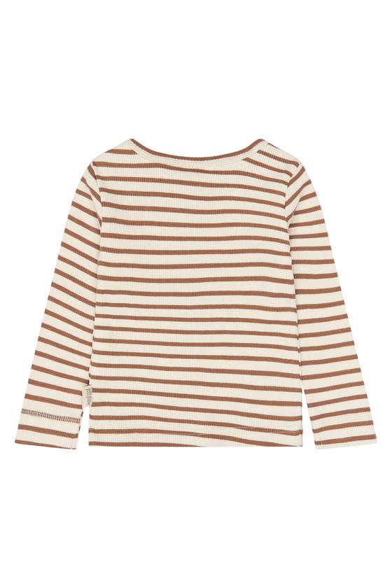Petit Piao Langarmshirt Dusty Striped Rawhide 