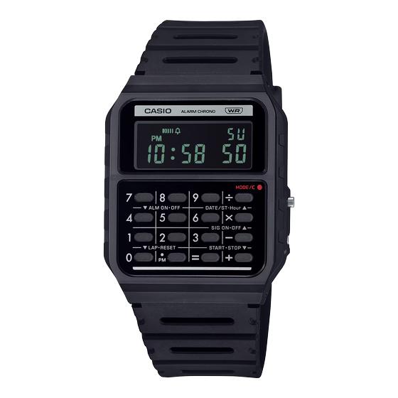 Casio Uhr gross Tasten CA-53WB-1BEF - New Edition - Resin Armband schwarz