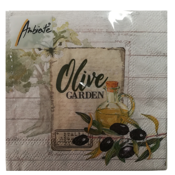 Serviette | Papier-/ Lunchservietten servietten Olive Garden - 25x25cm