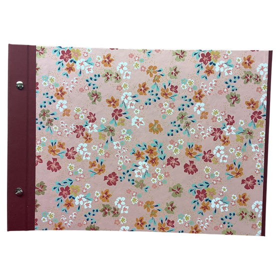 Fotoalbum - Blumen, Indisches Baumwollpapier