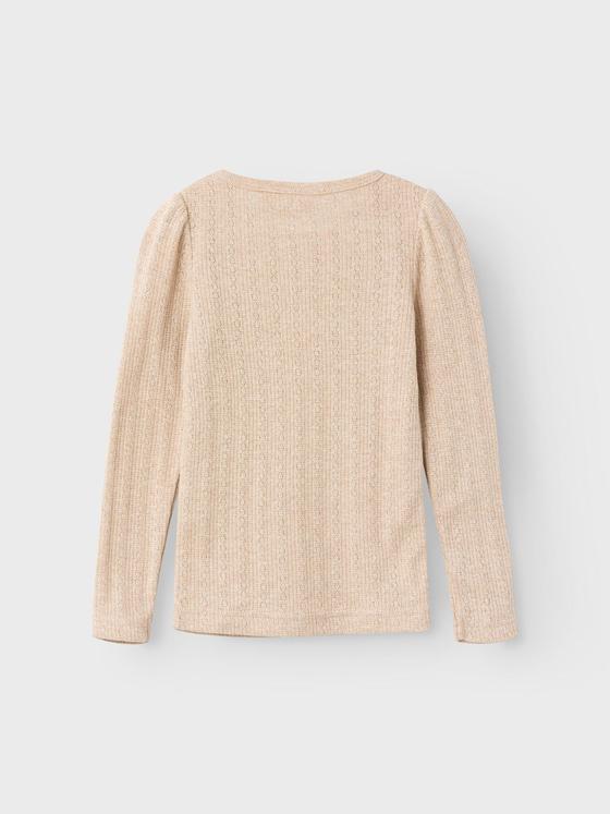 Name It Langarmshirt Glitzer Oxford Tan