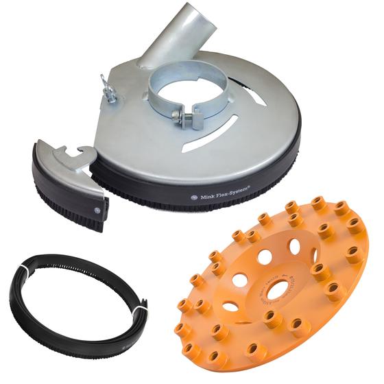 Metall Absaughaube passend zu Bosch Winkelschleifer 230 mm <br> inkl. Schleifteller Power Cup