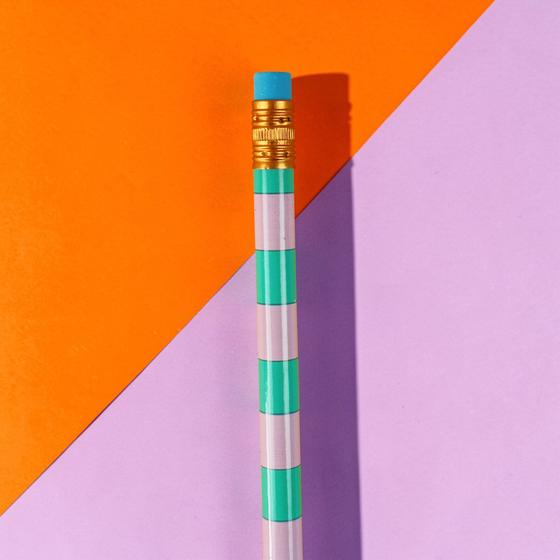 ava&Yves Bleistift Stripes Flieder Petrol