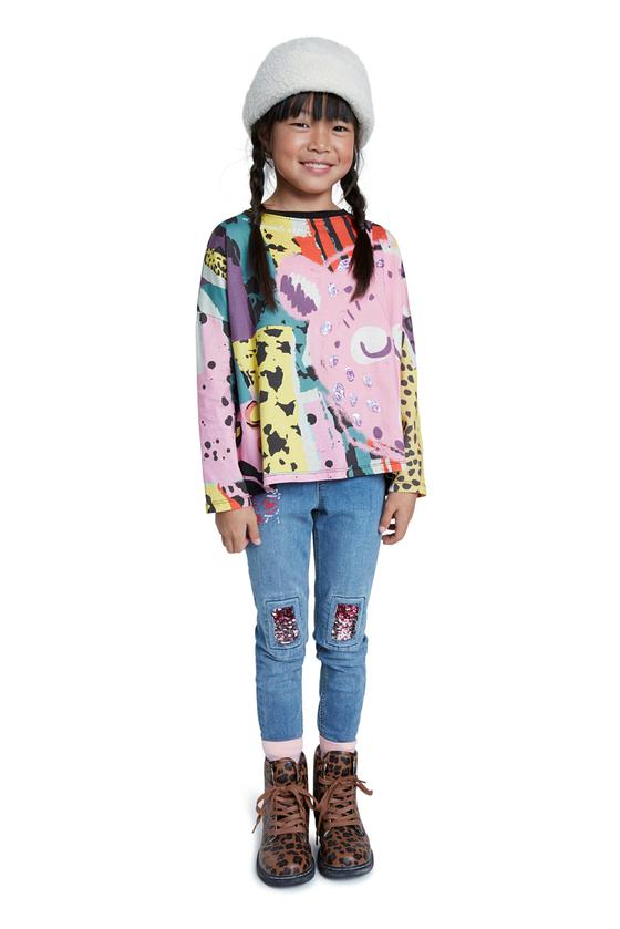 Langarmshirt "Slough" mit Pailletten