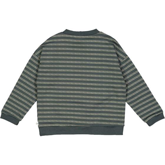 Müsli by Green Cotton Sweatshirt Stripe Poetry Green