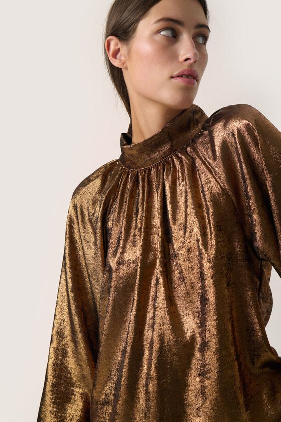 SOAKED Bluse SLElvie Ronya 30408175 - kupfer mit Schimmer