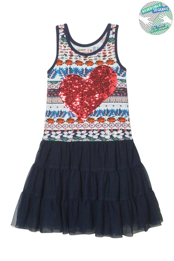 Kleid "Bridgerport" mit Wendepailletten und Tüllrock