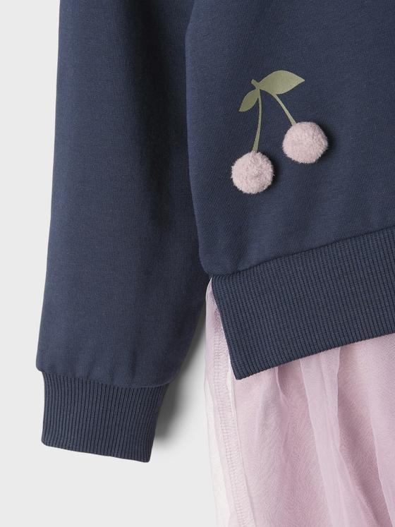 Name It Tüll Kleid Langarm Cherry Elderberry