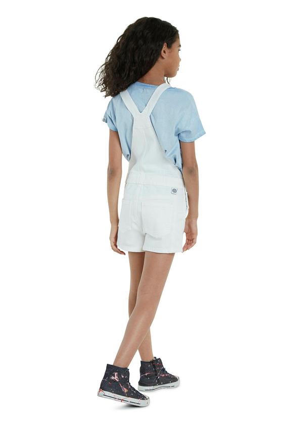 Latzhose "Hernandez" mit Giraffe, weiß 