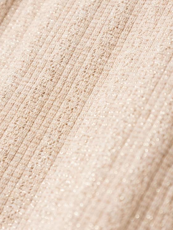 Name It Langarmshirt Glitzer Oxford Tan