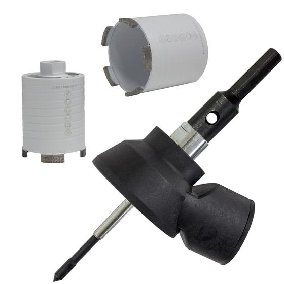 Diamant Dosensenker inkl. 6-kant-Staubabsaugung mit Federzentrierspitze <br> Typ Matrix Power <br> Ø 68 / 82 mm <br> Beton leicht armiert