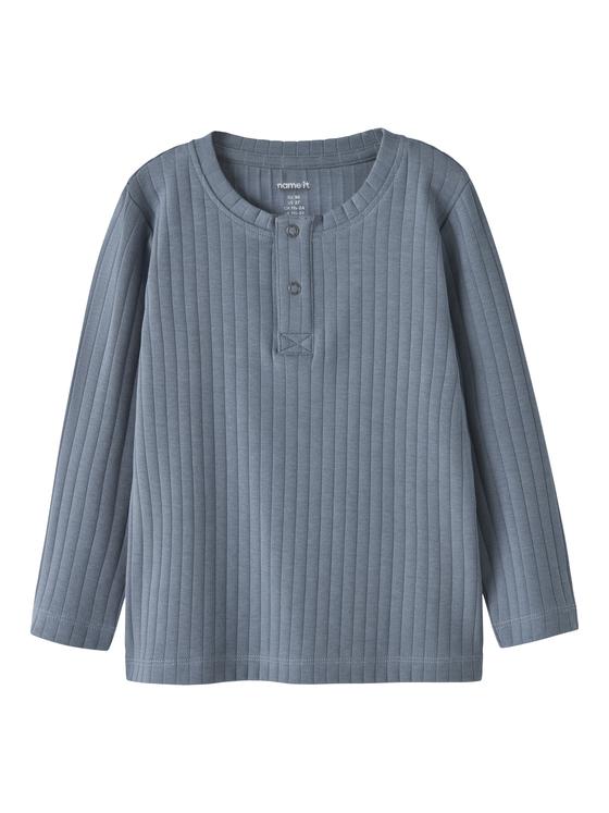 Name It Henley Langarmshirt Blue Mirage