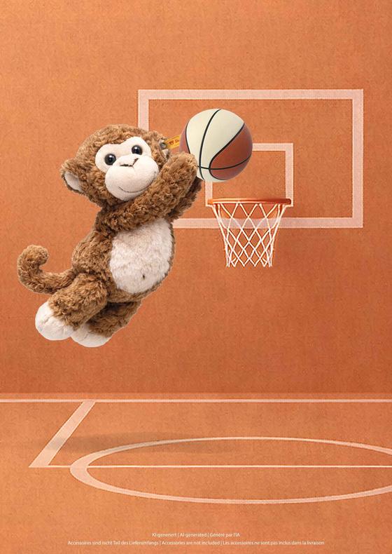 Steiff Kuscheltier Bodo Affe 30cm Braun 