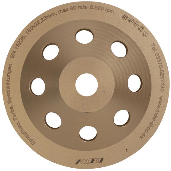 PKD-Schleifteller <br> Ø 125 / 180 mm <br> Dünne Beschichtungen