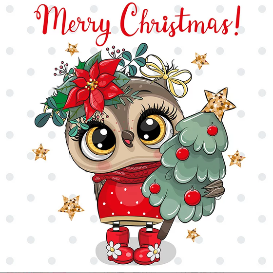 Serviette | Papier-/ Lunchserviette Christmas Owl