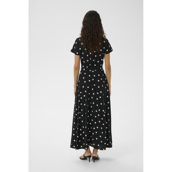 SOAKED Maxi Kleid gepunktet SLArjana 30404807 - schwarz-creme