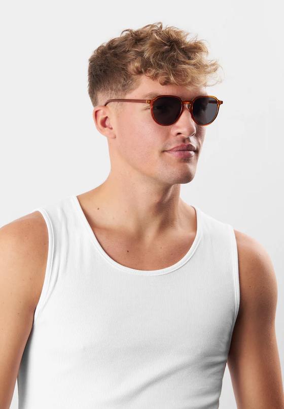 eco SHADES Sonnenbrille BONO -  transparent braun - Unikat 