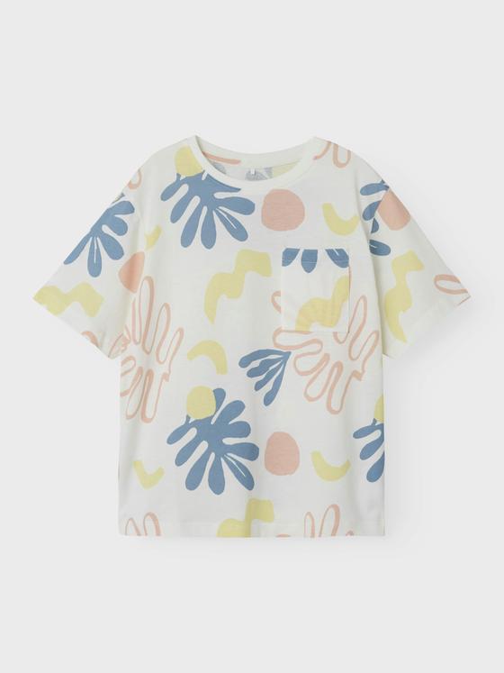Name It T-Shirt Wild Flowers Jet Stream