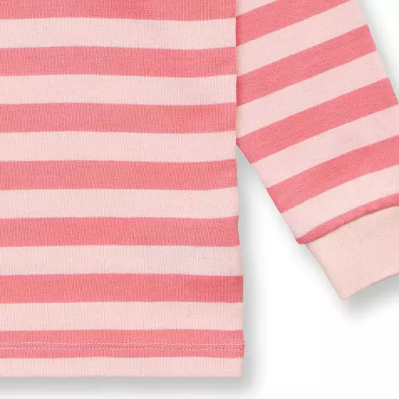 Sense Organics Pyjama Long John Peach Pink Stripes
