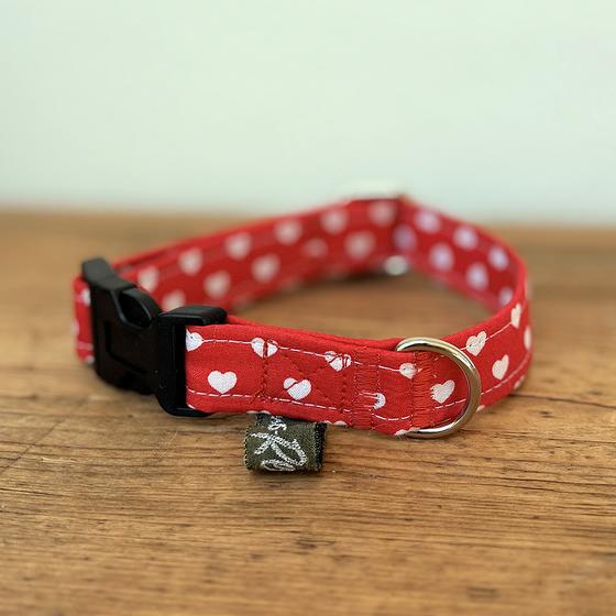 Halsband Herzchen rot
