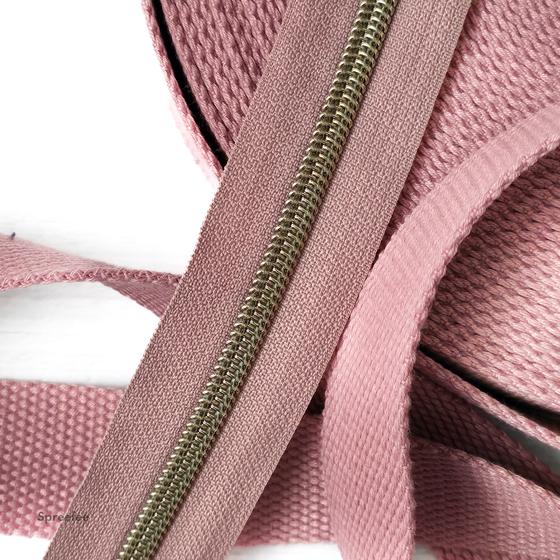 Gurtband Baumwolle Polyester altrosa zum TAschen nähen bei Spreefee kaufen
