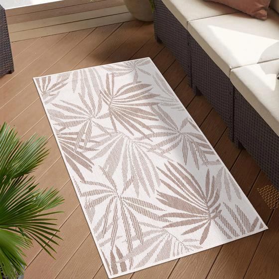 DUO Rug wendbarer Teppich creme braun