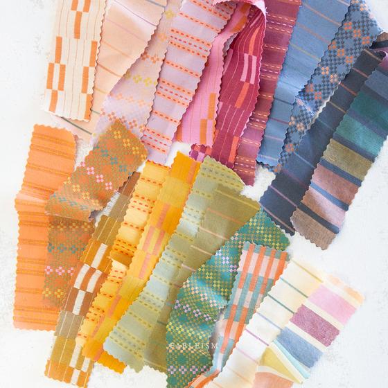 Fableism Supply Lucky Loom Stoff  Mosaic in blue