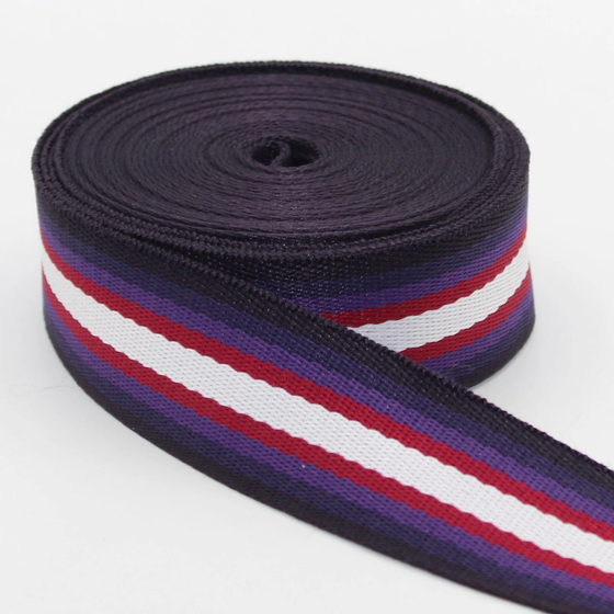 Gurtband Colorful Stripes 40mm - schwarz lla bordeaux