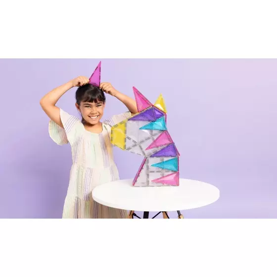 Connetix Magnetbausteine Glitter Unicorn Pack 56 Teile 
