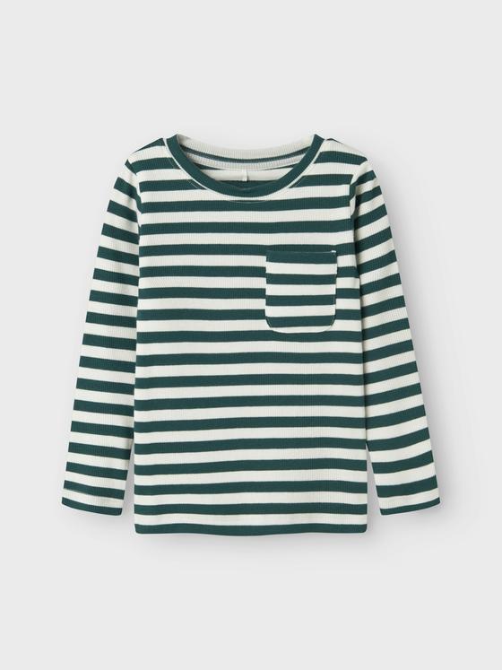 Name It Ripp Langarmshirt Forest Biome Cloud Dancer