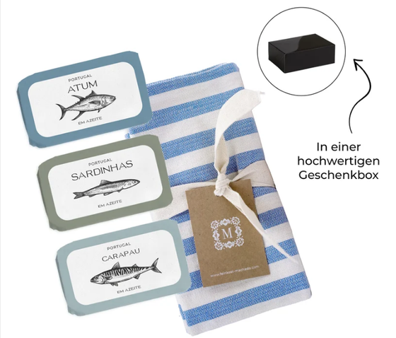 Box "Fischkonserven-Mix mit Geschirrtüchern" **