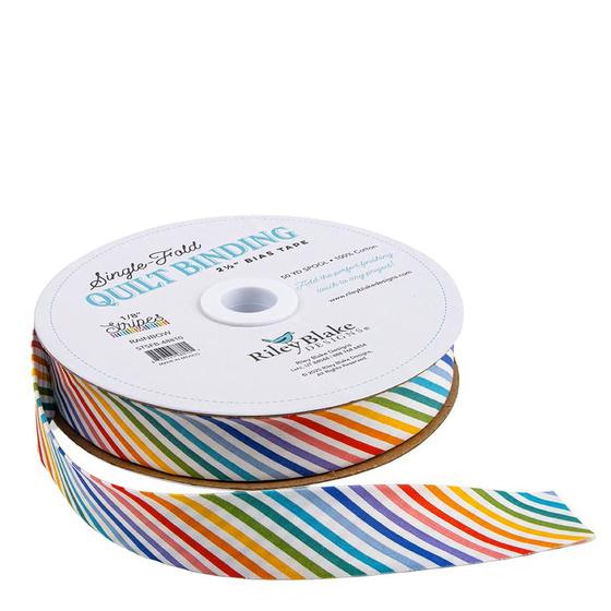 Schrägband Rainbow Stripe 15 mm | Spreefee Taschennähen