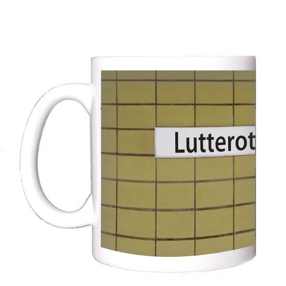 U-Bahn Kaffeebecher Kaffeetasse U-Bahnhof Lutterothstraße, Hochbahn Linie U2, tom bäcker Geschenkidee Hamburg, Hansestadt, Eimsbüttel, Lokstedt, Else-Rauch-Platz