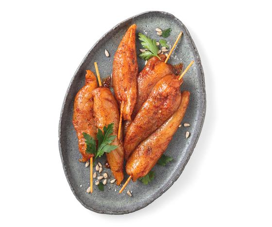 Bio Hähnchen-Innenfiletspieß mariniert Paprika