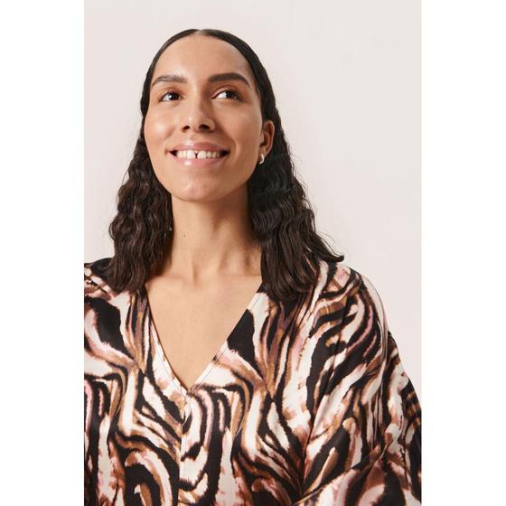 SOAKED IN LUXURY Kleid SLLeighton Evita 30407028 - kaffee-schwarz-rose 