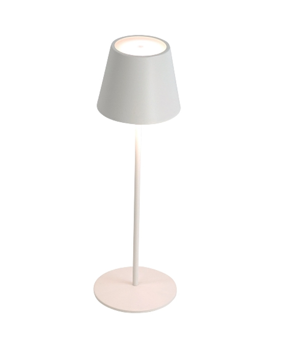 Lampe | Wiederaufladbare LED Tischleuchte LYS - weiß