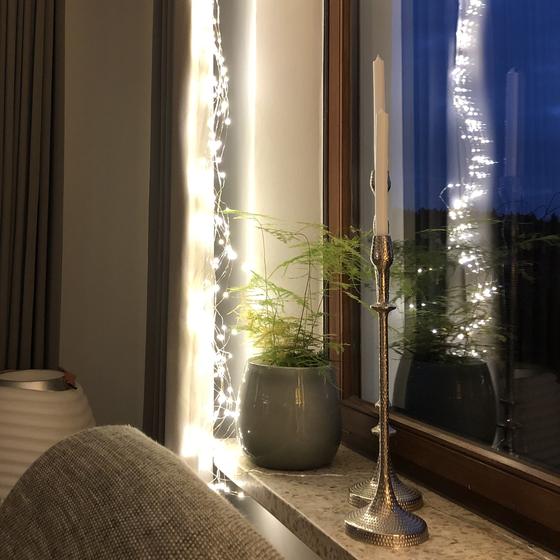 LED Lichterregen, Lichterkette mit 180 Lichtpunkten