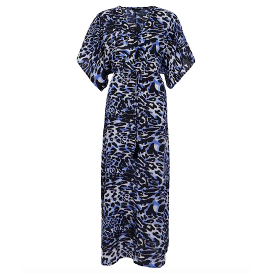 BLACK COLOUR KLEID BCLUNA 39057-ML - Leo Muster - blau-weiß-schwarz-gold