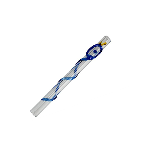 Ziehröhrchen, Glas, Snake Blue