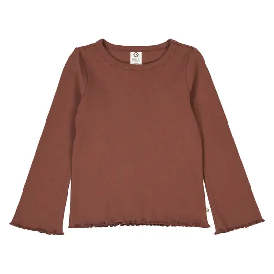 Müsli by Green Cotton Cozy Me Ripp Flared Langarmshirt Root
