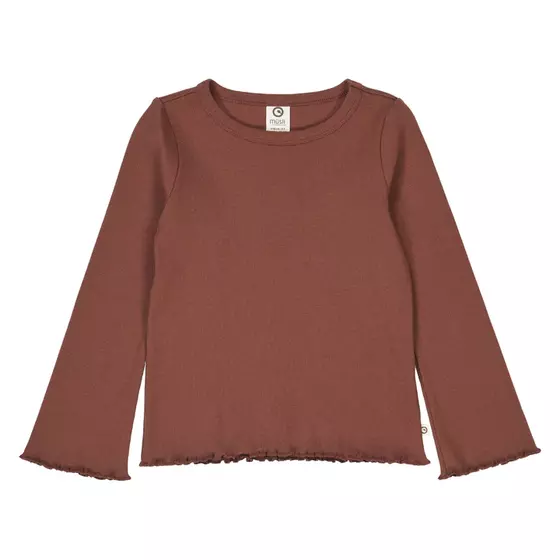 Müsli by Green Cotton Cozy Me Ripp Flared Langarmshirt Root