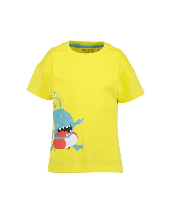 T-Shirt "Beach Monster", Baumwolle, gelb