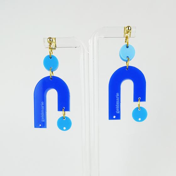 goldmarie Plexi Ohrringe Florenz - blau 