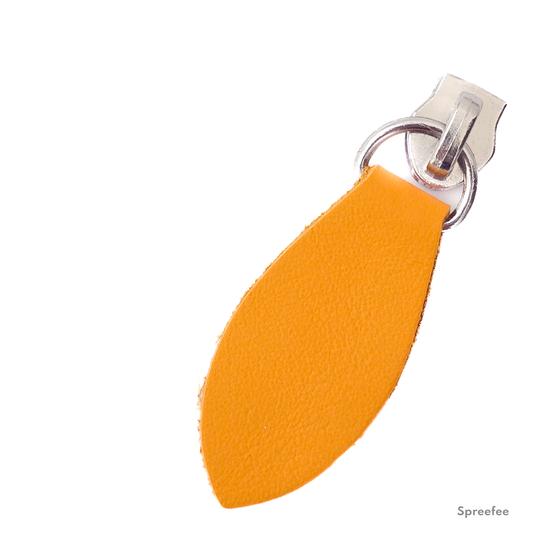 Lederzipper für Endlosreißverschluss bei Spreefee in verschiedenen Formen und Farben kaufen