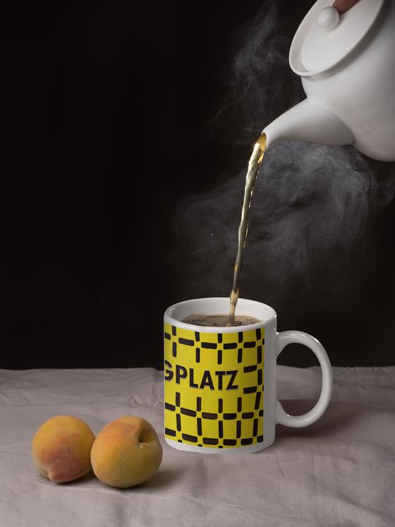 U-Bahn Dortmund Kaffeebecher Kaffeetasse U-Bahnhof Borsigplatz Linie U44 von tom bäcker Geschenkidee Fussballfan Fussball,  Heimspiel, Spieltag, Schwatzgelb, Fussballhauptstadt, Tempel, Stadion, Nordrhein Westfalen