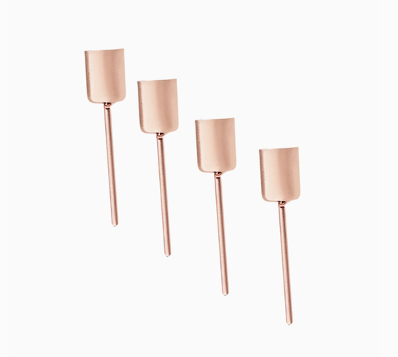 Kerzenhalter | 4er Set Weihnachtskerzenhalter Pick - Rosé Gold
