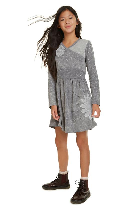 Kleid "Sagrera" mit zauberhaften Glitzer- und Gazedetails, grau