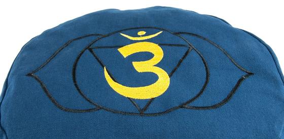 Meditationskissen Stirnchakra Buchweizen 36 x 15 cm