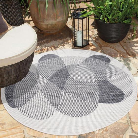 DUO Rug wendbarer Teppich silber