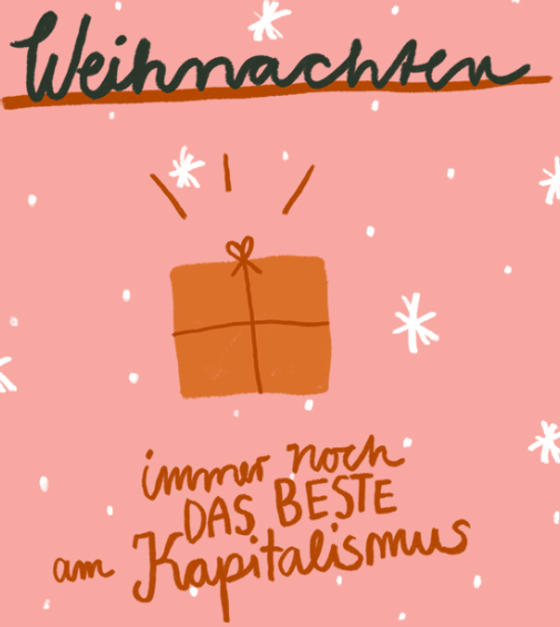 Postkarte Weihnachten von Slinga Illustration